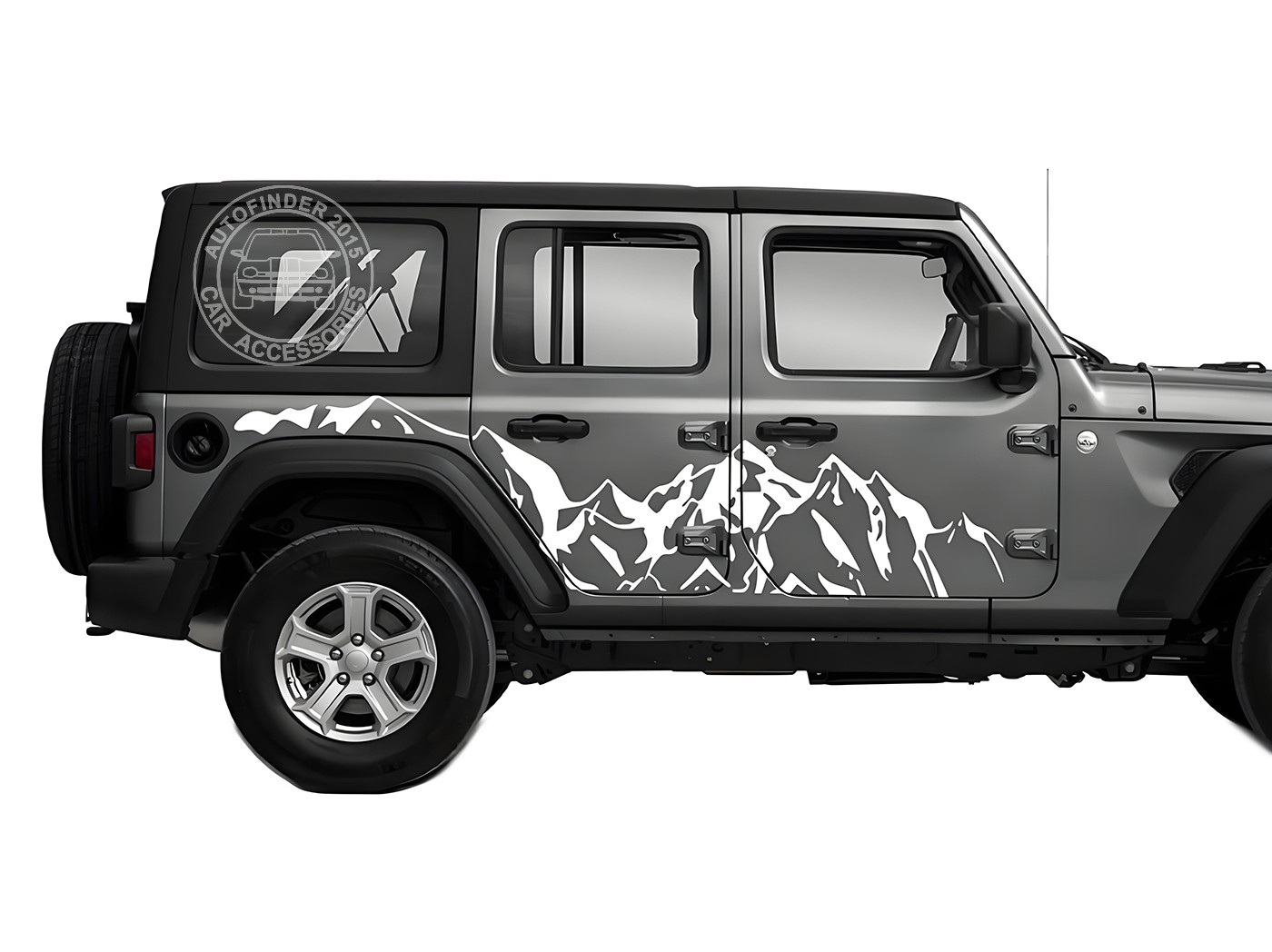 Snow Mountain Graphics Car Sticker For Jeep Wrangler Side Door Vinyl Decals