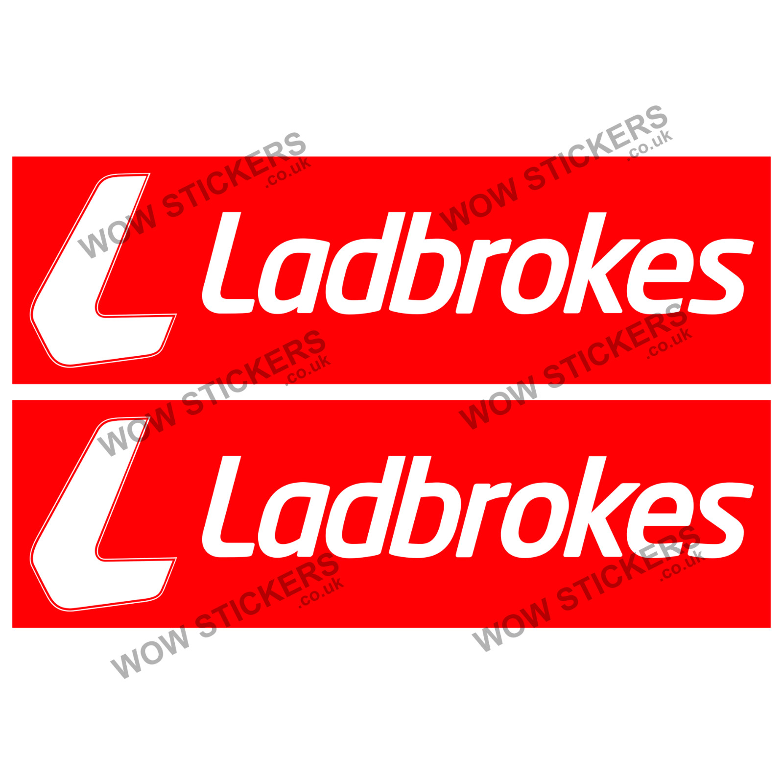 2 x Ladbrokes Darts Sticker Decals Logo sports Man cave games room (Choose Size)