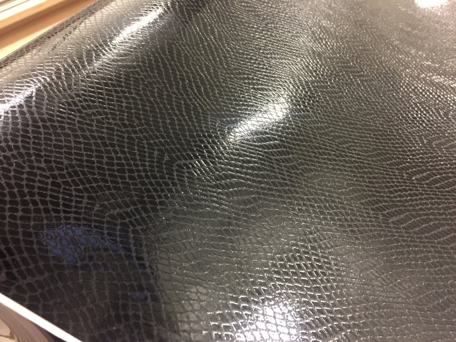 11FT x 5FT GLOSS Snake Skin Black Texture Vinyl Car Wrap Film Sticker Decal Roll