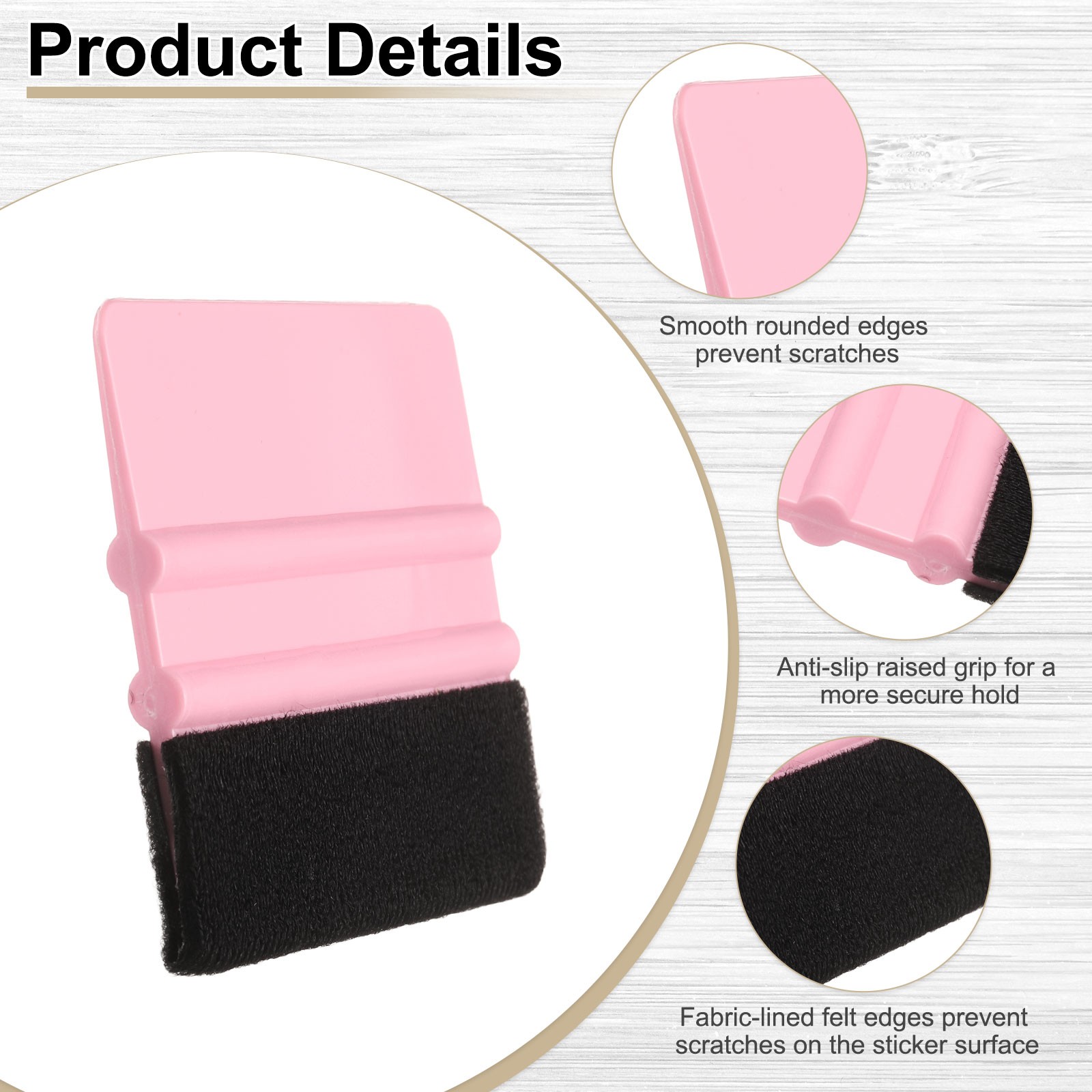 20pcs Car Vinyl Scraper 4 Inch Vinyl Squeegee for Car Window Tint, Pink