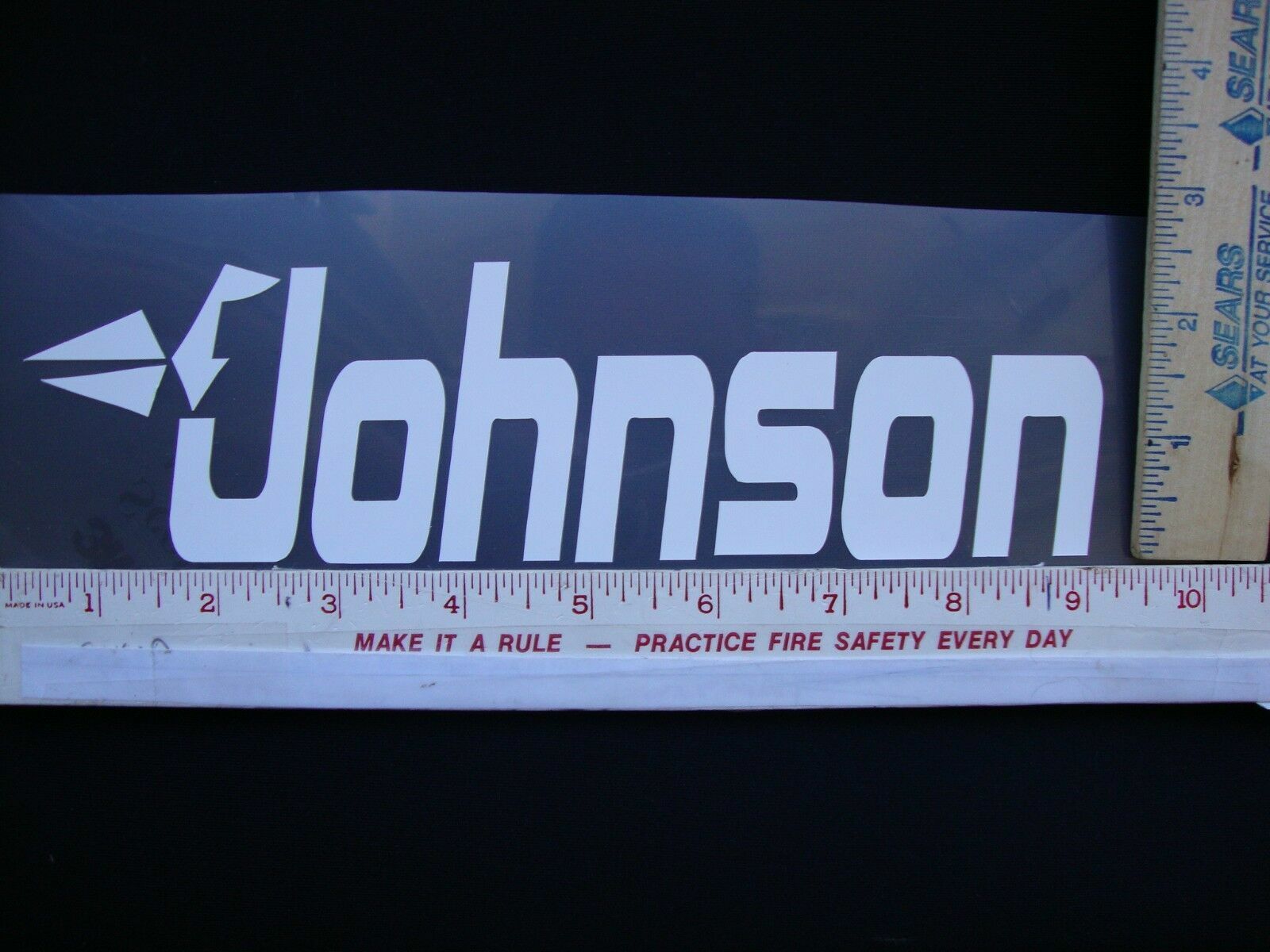 JOHNSON OUTBOARD MOTOR DECAL VINTAGE STYLE BOAT MARINE FISHING 9″X3″ STICKER
