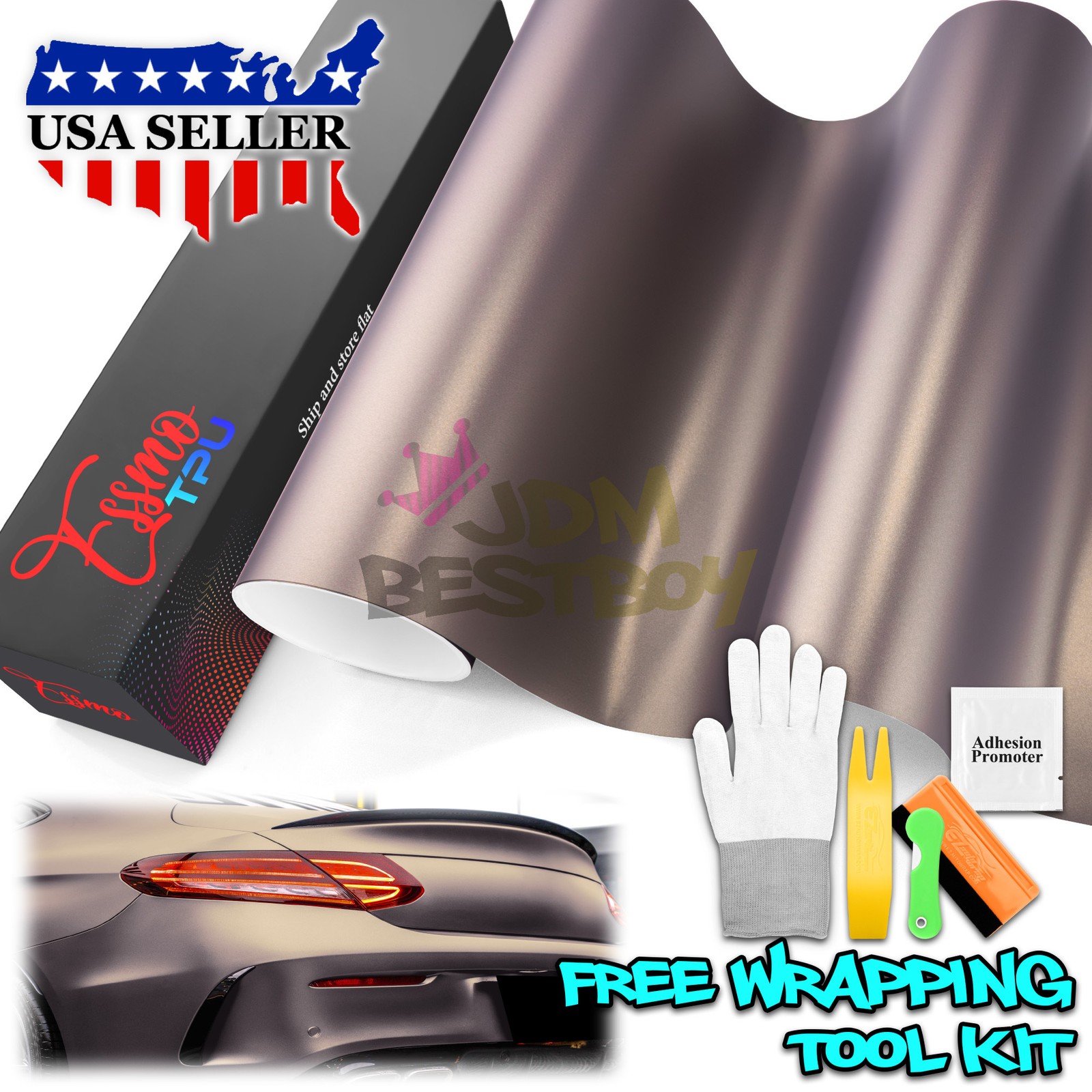 Matte Metallic Solar Bronze TPU PPF Paint Protection Film Dry Wet Car Vinyl Wrap