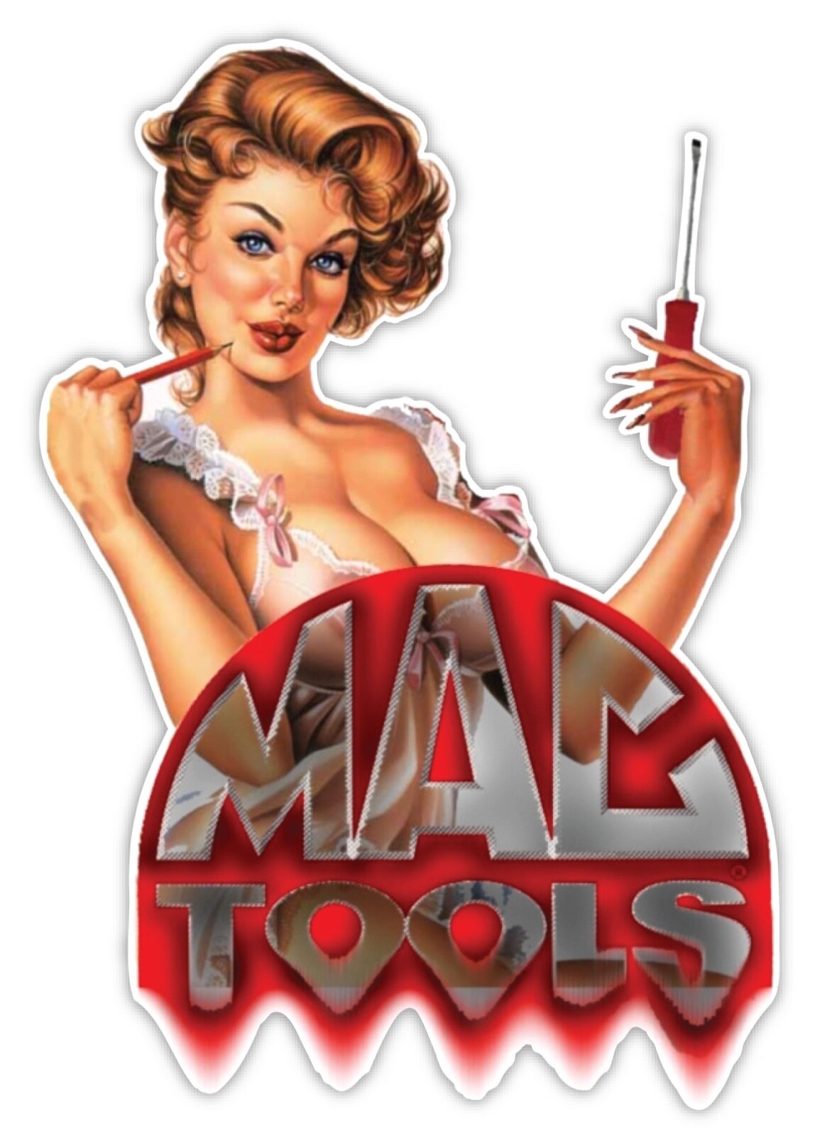 MAC tools girl sticker decal 4″ x 5″