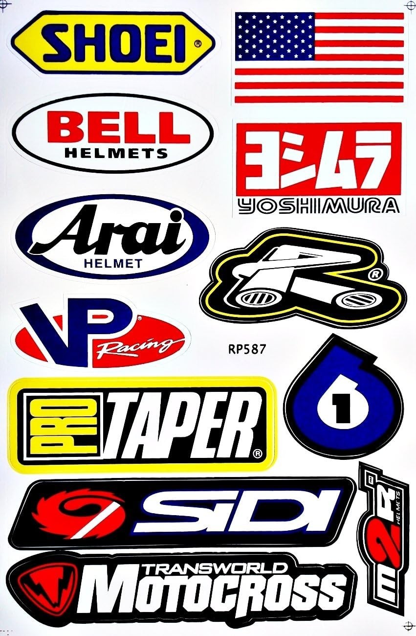 Dirt Bike Motorcycles Supercross Motocross ATV Lot 6 vinyl decals stickers D6015