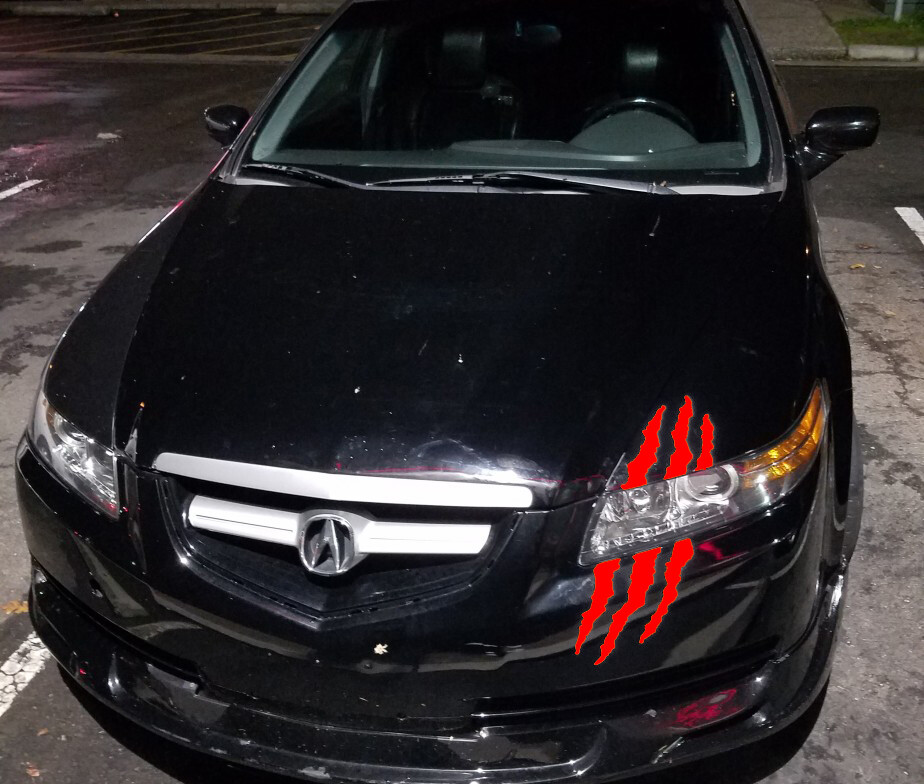 Red Scratch Claw Vinyl Sticker Kit for Car Side Body Front Headlight Decor Trim