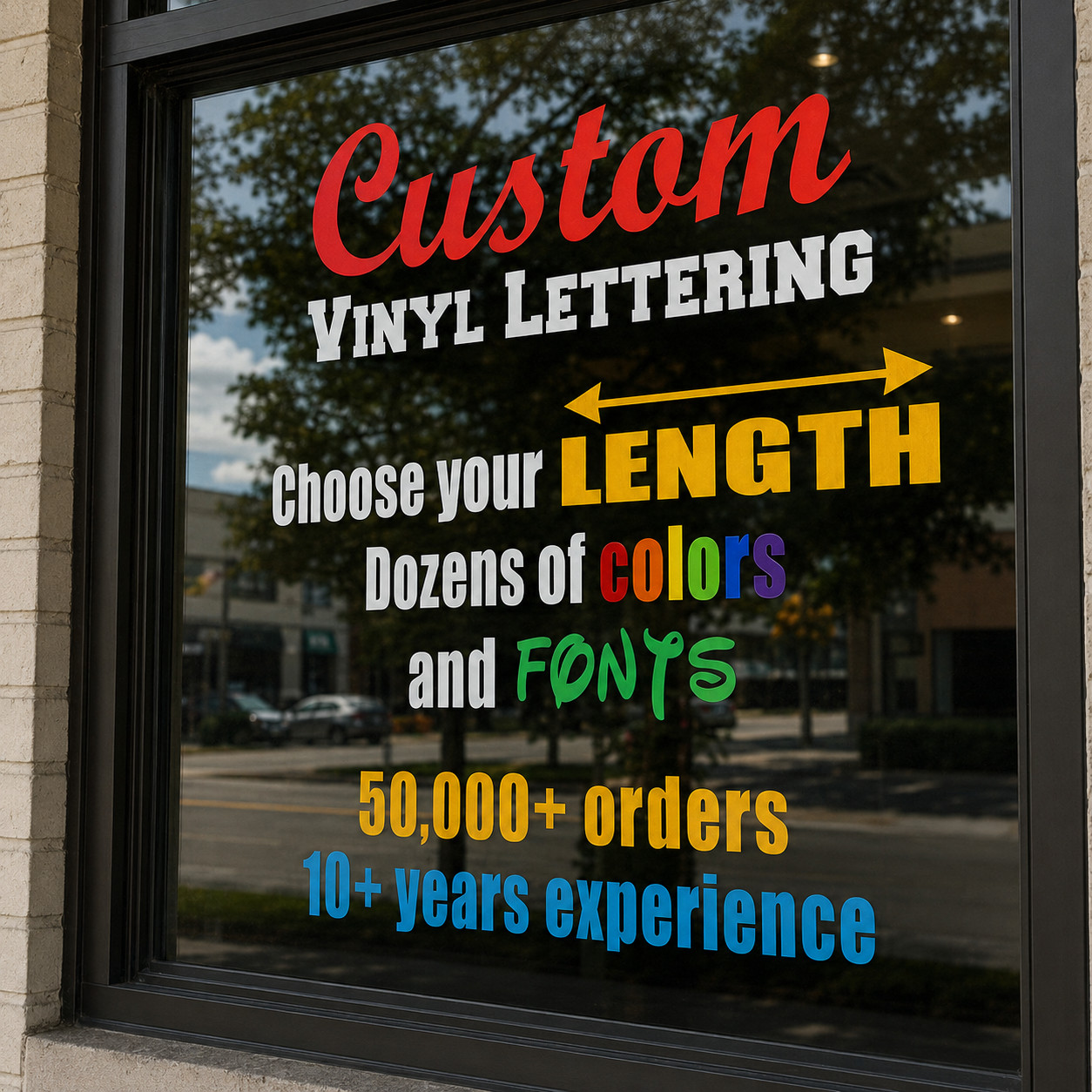 Custom Die Cut Vinyl Lettering Decal for Windows Signs Crafts