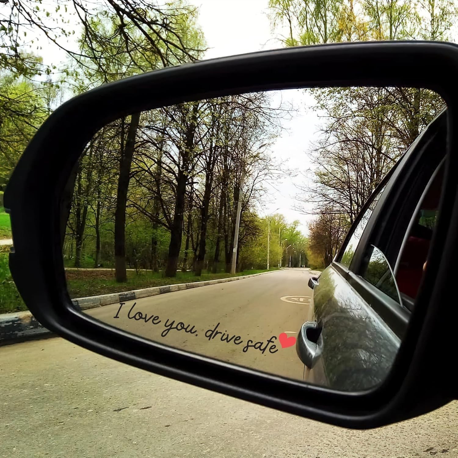 Durable Waterproof Car Mirror Stickers – I Love You Drive Safe Vinyl Decals