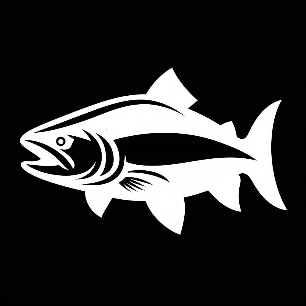 Big Salmon Trout Fish Fishing Outdoors Vinyl Decal Sticker Left Right or Pair