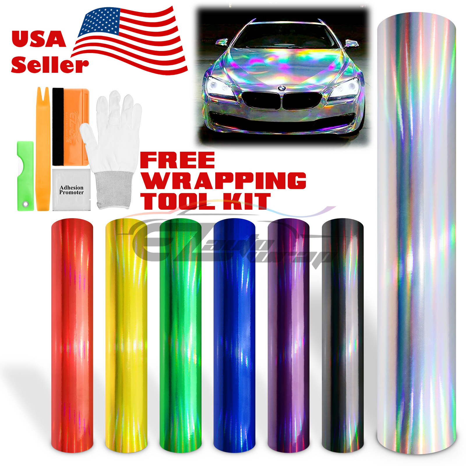 Holographic Rainbow Neo Chrome Car Vinyl Wrap Sticker Decal Air Bubble Free