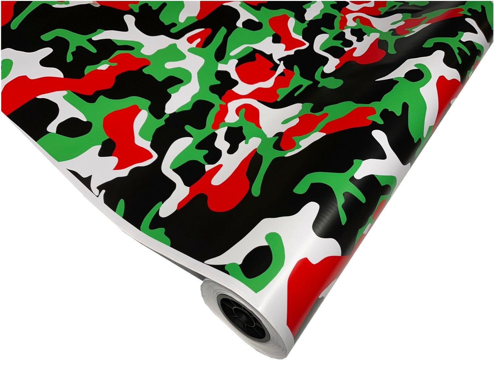 Red Green White Black Camo Vinyl Car Wrap Film Sheet +Free Tools (2 feet & up )