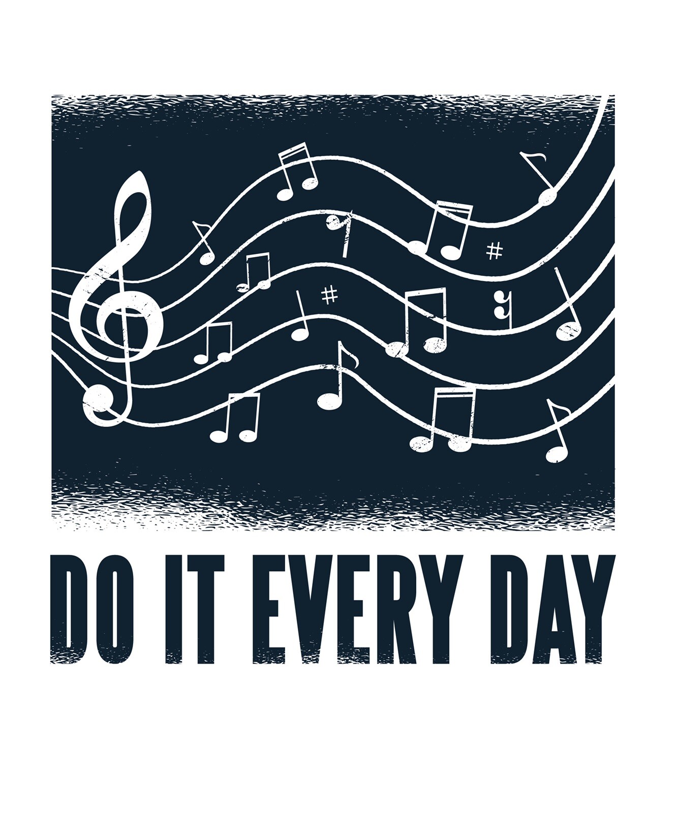 3” Music Do it Every Day Quote Sticker Sheet Musical Notes Clef Beat Instrument