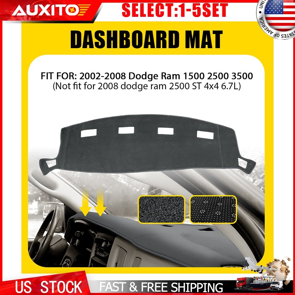 Dash Cover Mat for 2002 2003 2004 2005 2006 07 08 Dodge Ram 1500 2500 3500 1-5X