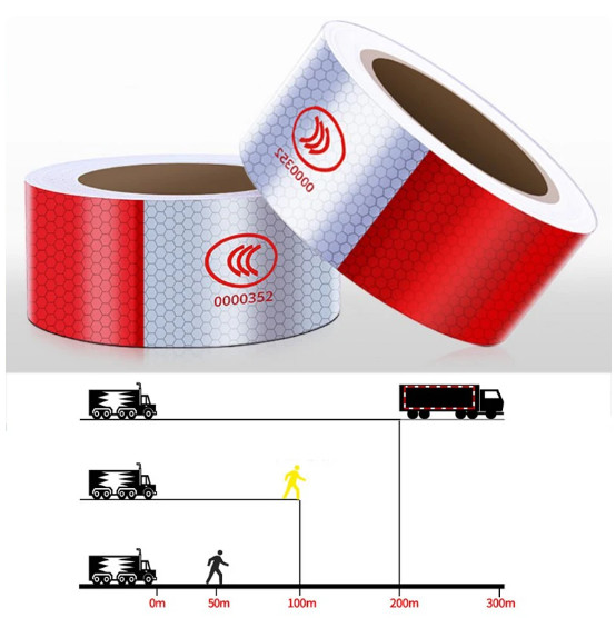 Car Bumper Reflective Stickers Warning Strip Tape Secure Reflector Red Stickers