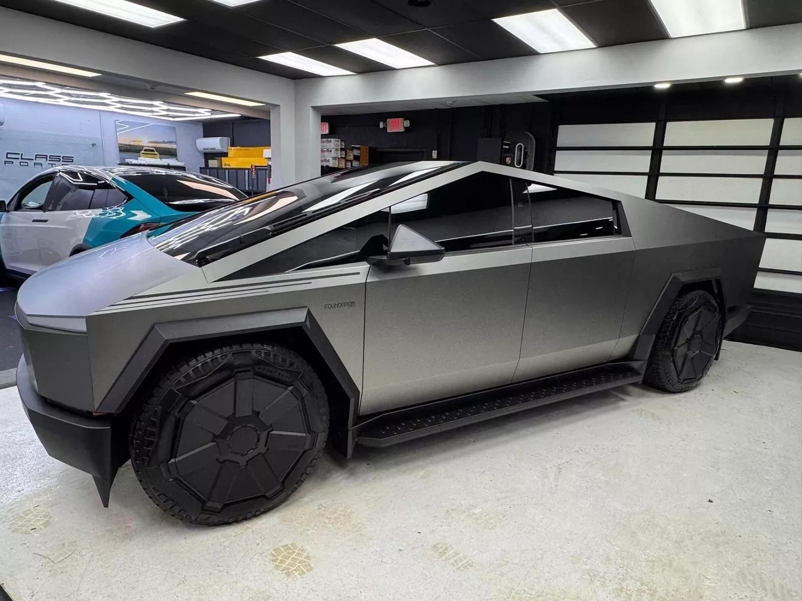 Cybertruck PreCut TPU PPF Paint Protection Film Wrap Color Change Graphite Grey