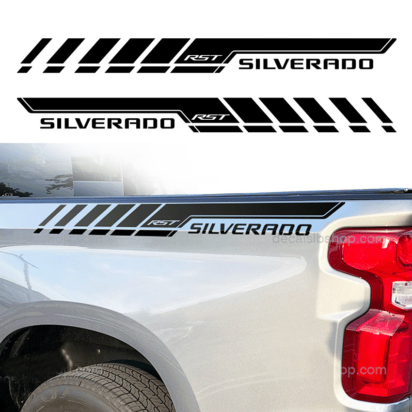Custom Vinyl Bedside Decal Fits Chevy Silverado RST Chevrolet Trucks Sticker
