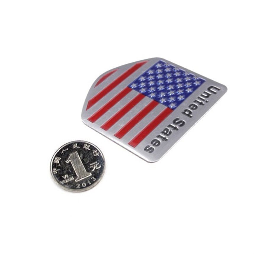 US USA Flag Logo Sticker American Emblem Metal Badge Decal Car Accessories 5*5cm