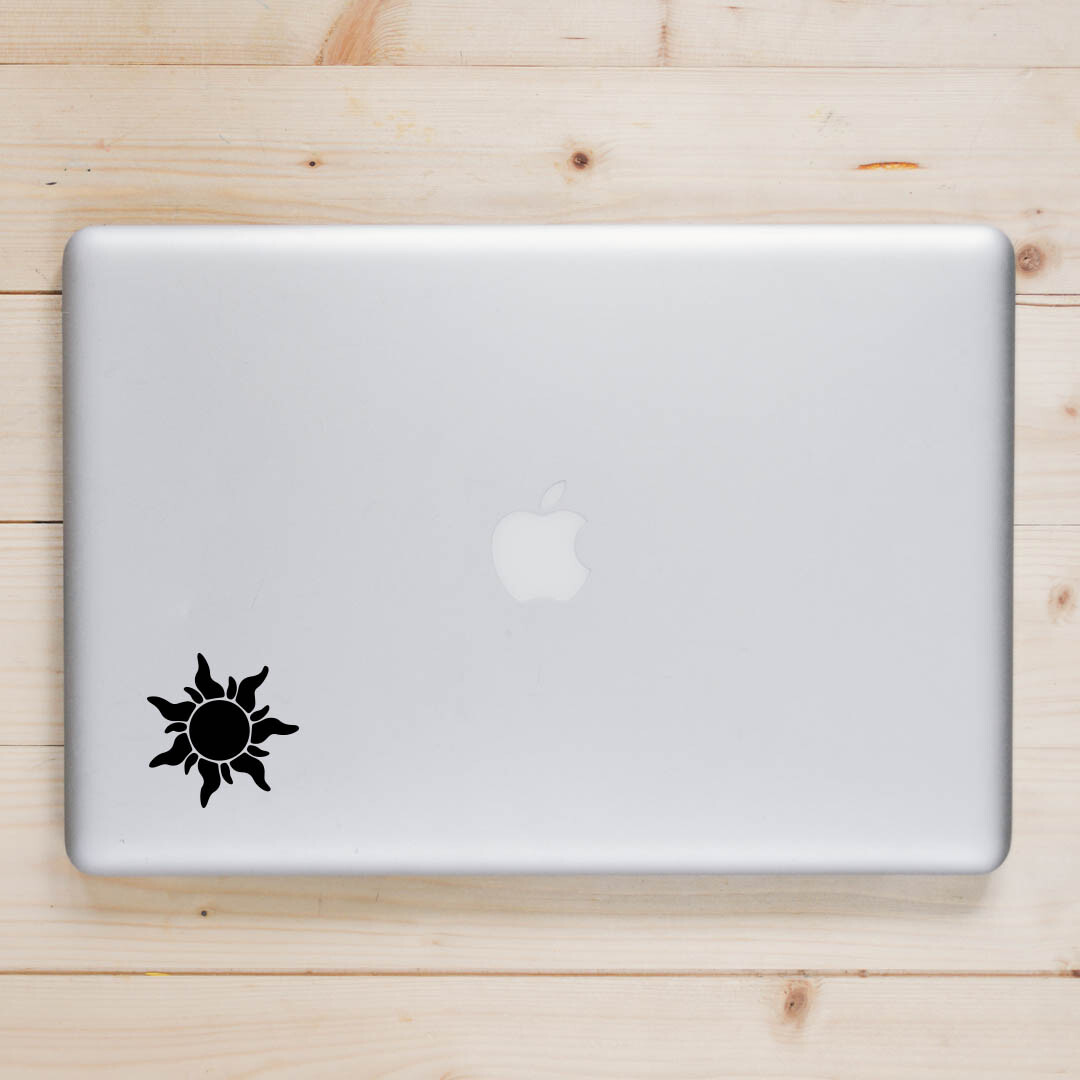 Sun Design|cute|pretty|silhouette|Vinyl Sticker|Decal for Window|Laptop|Car