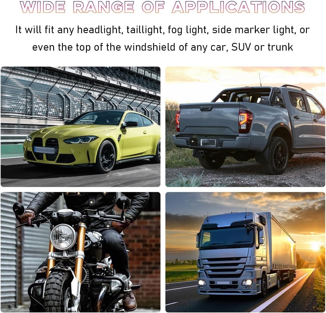 Car Headlight Vinyl Film Sticker Sheet Roll, 12″×48″ Self-Adhesive Sticker for T