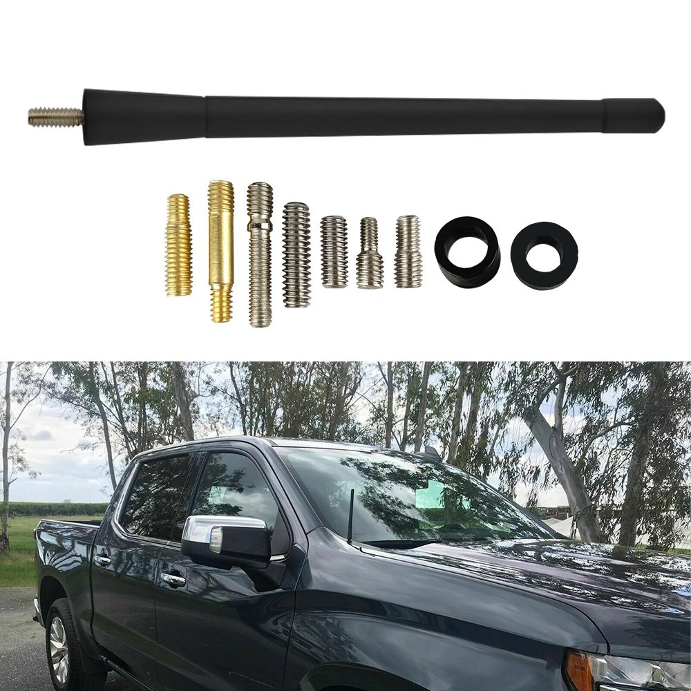 1/2Set 7″ inch Black Short Antenna Mast AM/FM Radio Fit for CHEVY SILVERADO 2006