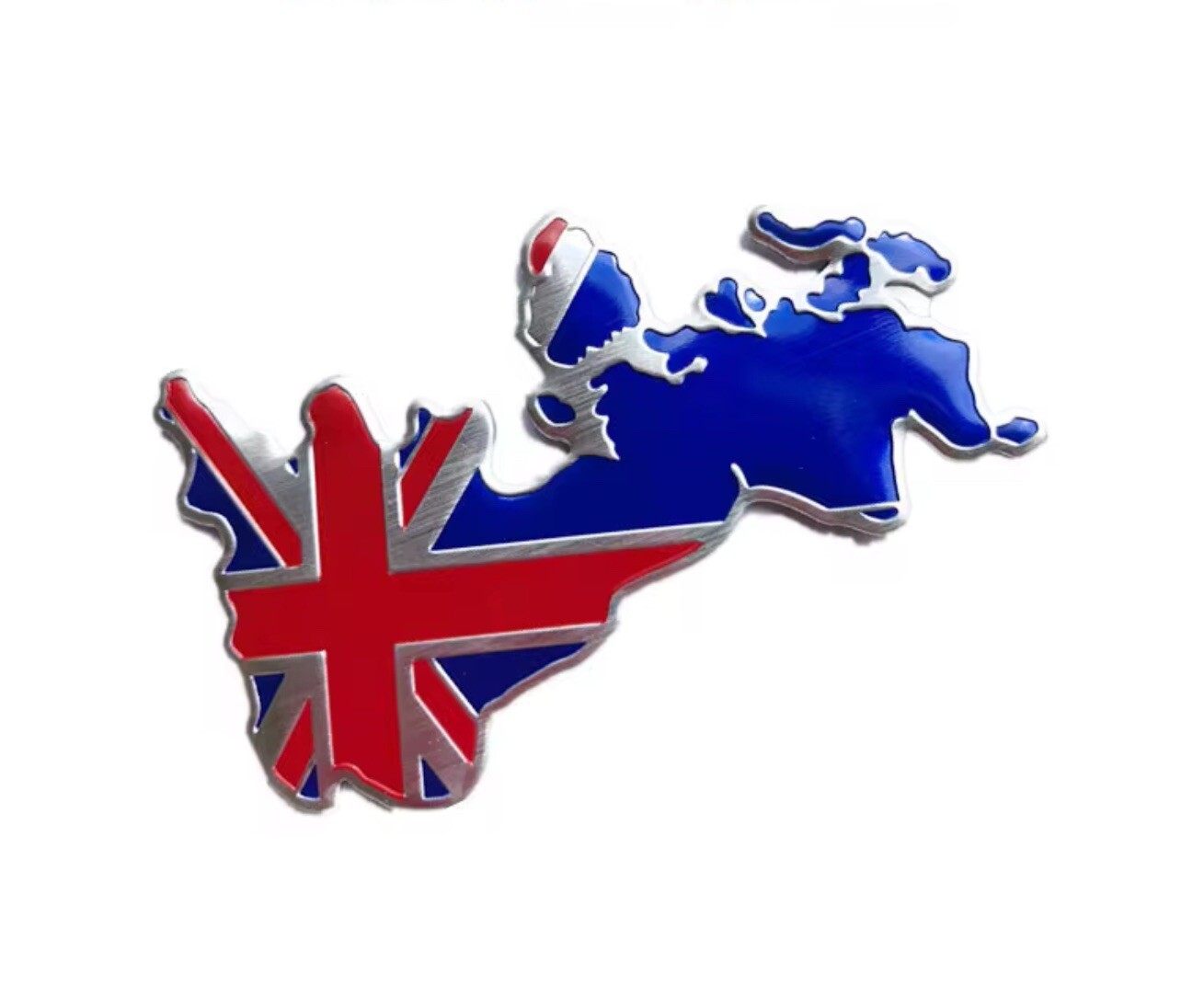 UK Flag Metal Emblem British Badge English GBR Sticker 1.75″x2.75” Free Shipping