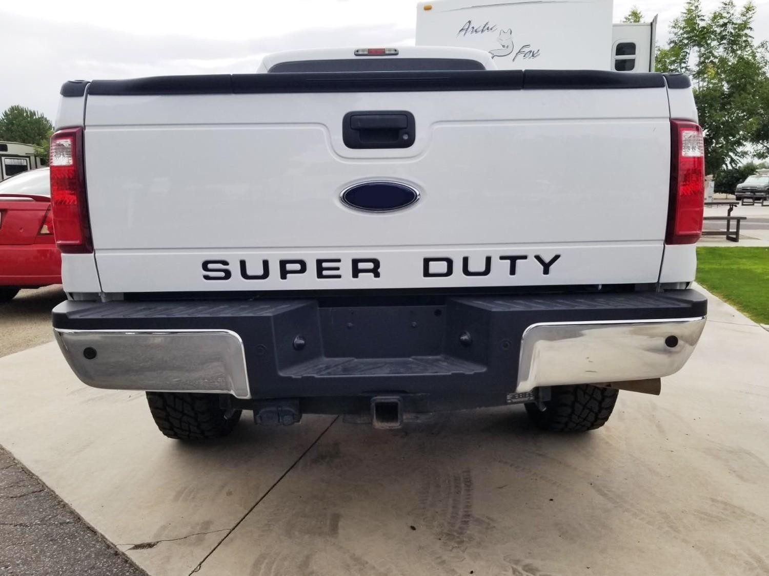 Matte Black Finish 3D Raised Tailgate Letter Pieces For 2008-16 Ford Super Duty