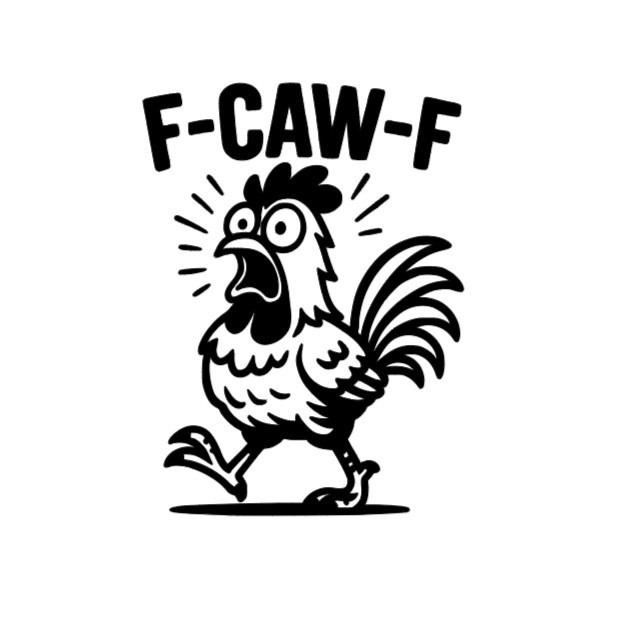 Funny Chicken Car Decal F-CAW-F Rooster Sticker Decal Multi Colors Free Shipping