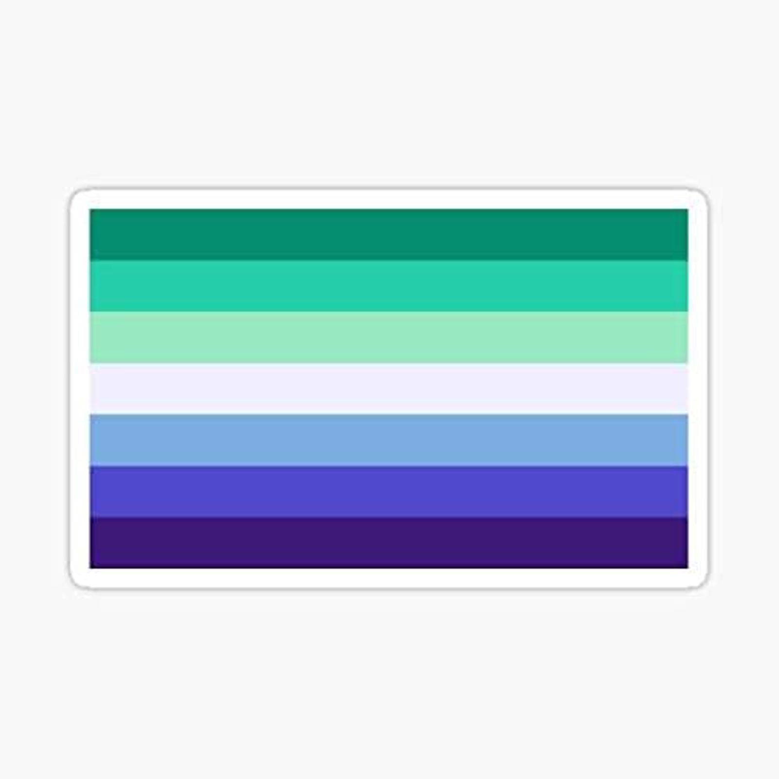 5″ Gay Pride Male Flag Vinyl Bumper Sticker