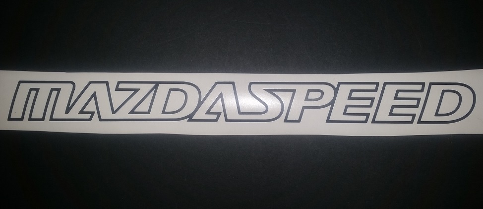 Mazda Outline vinyl sticker / decal 179mm x 35mm approx in plain colours