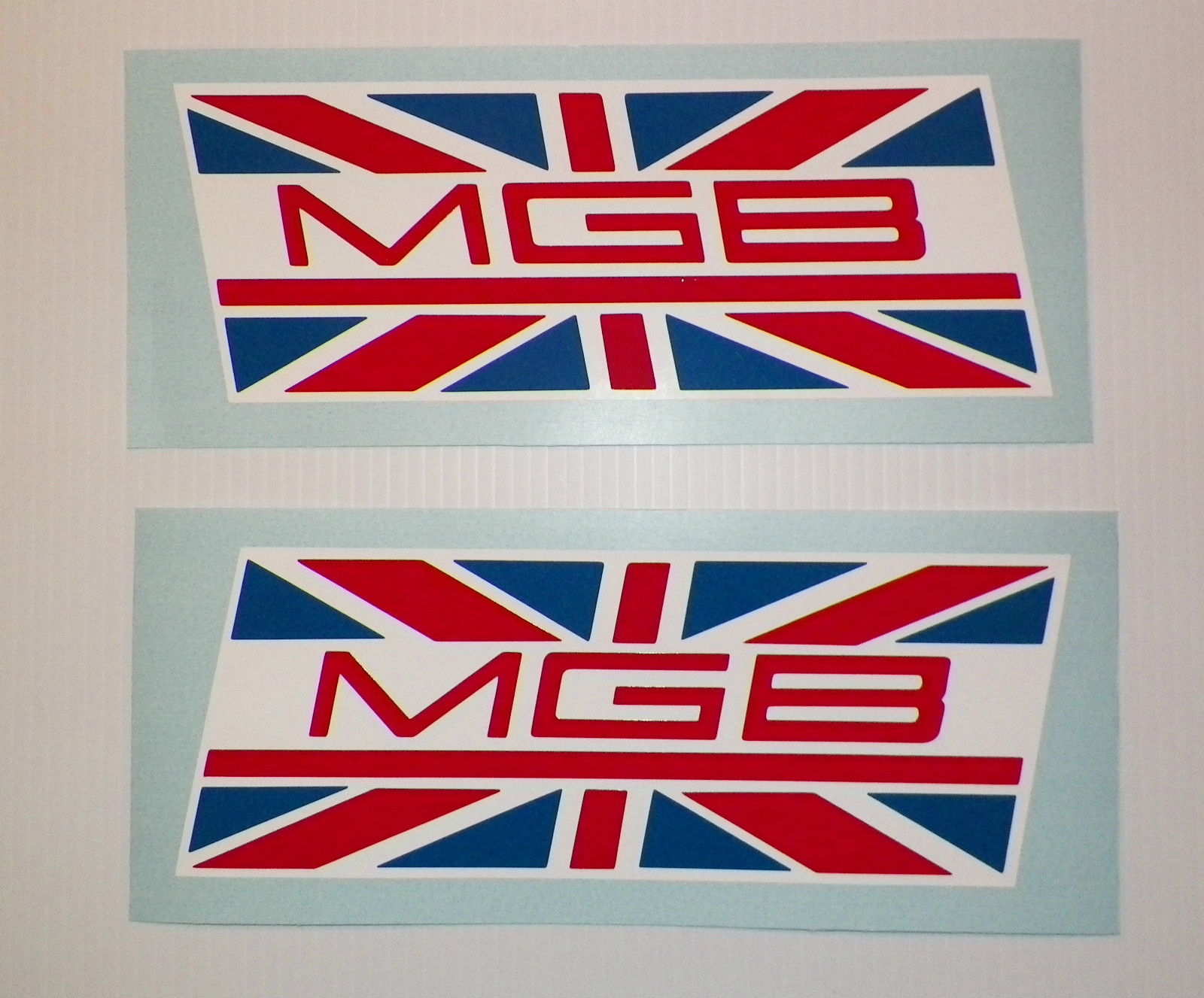 New MGB Multi Colored Flag Decal Pair of 2 Fits MGB Limited Edition Stripes MG