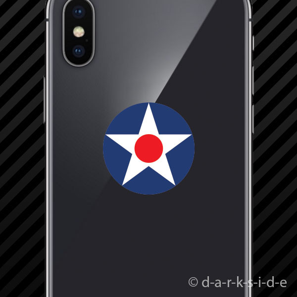 (2x) (4x) 1.5″ USAAC Roundel Cell Phone Sticker United Sttes Army Air Corp