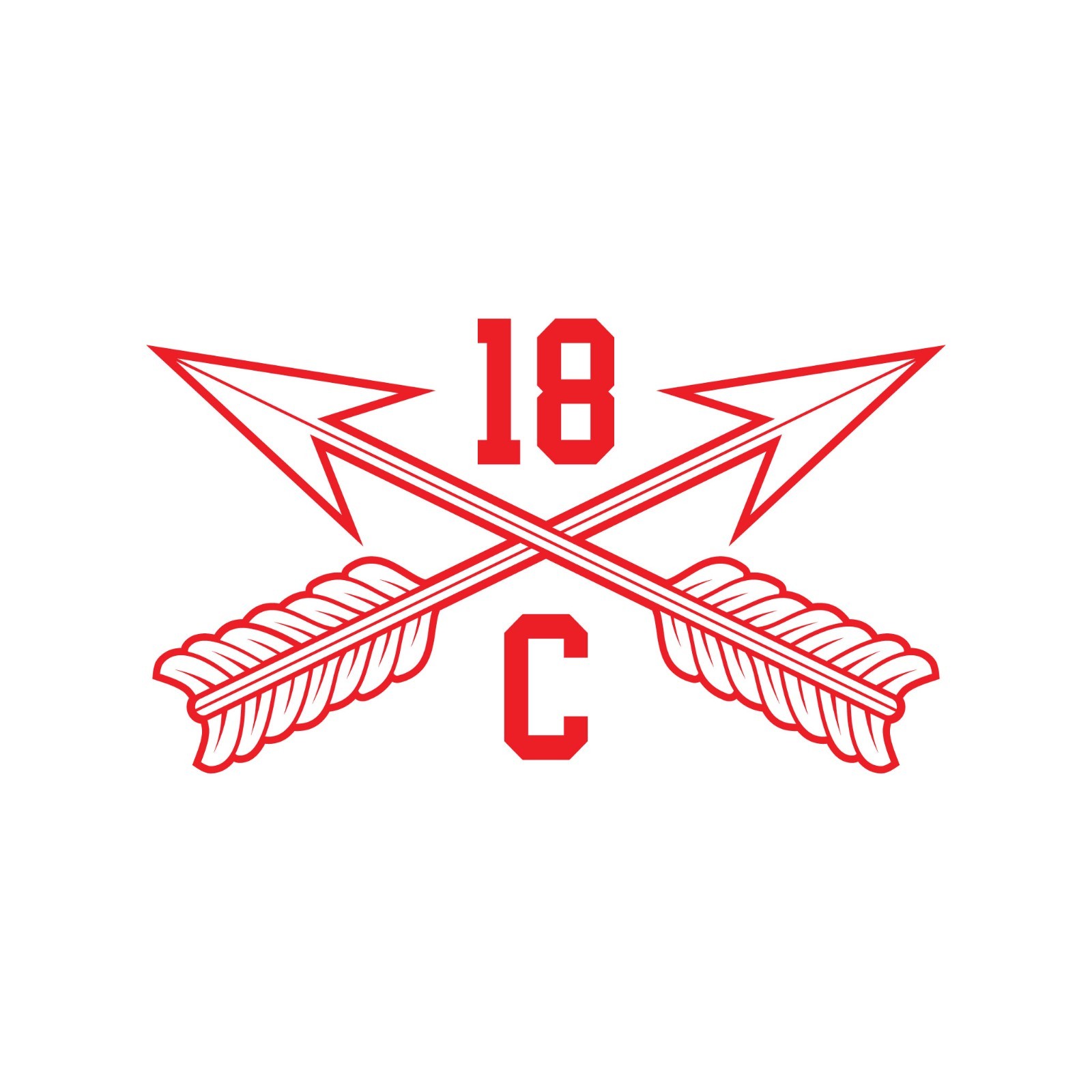 Army MOS 18C Engineer Sergeant SF Crossed Arrows Insignia Decal 3″ x 5.5″