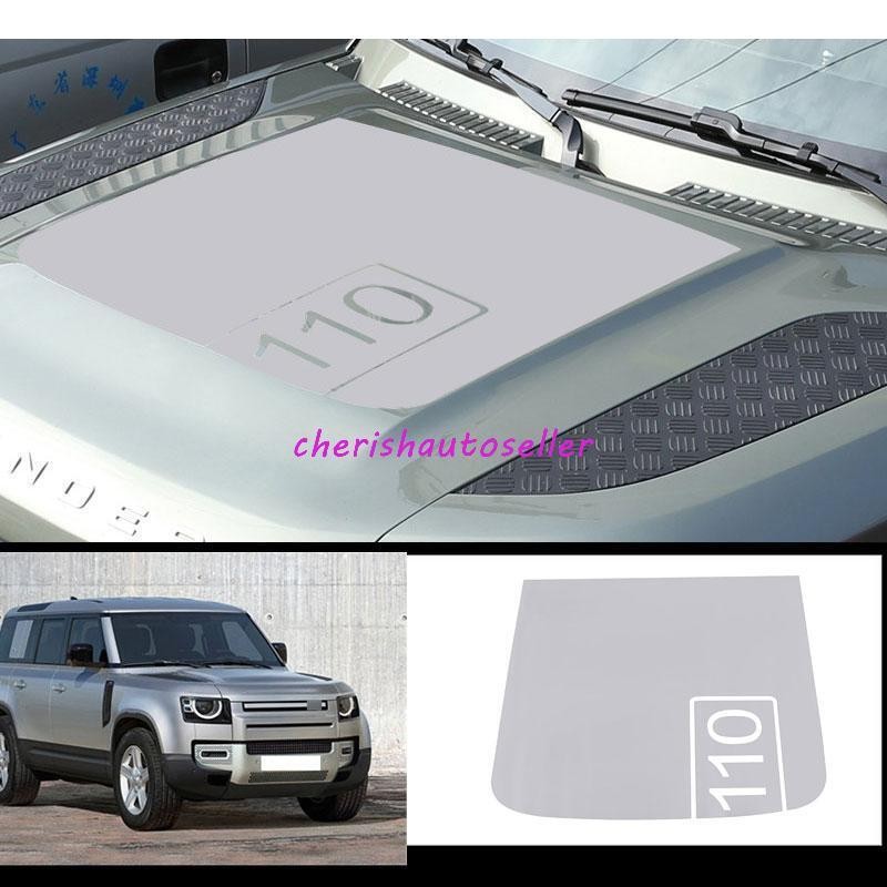 For Land Rover Defender 110 20-24 Silver Front Engine Hood Sticker Waterproof