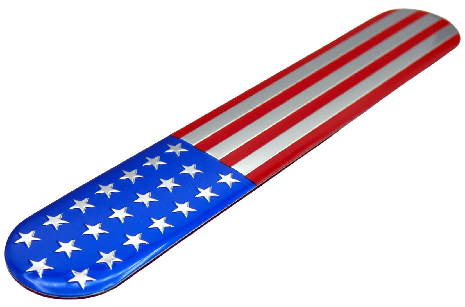 ALUMINUM American Flag Decal Sticker Car, Motorcycle, Patriotic 6″ x 1″