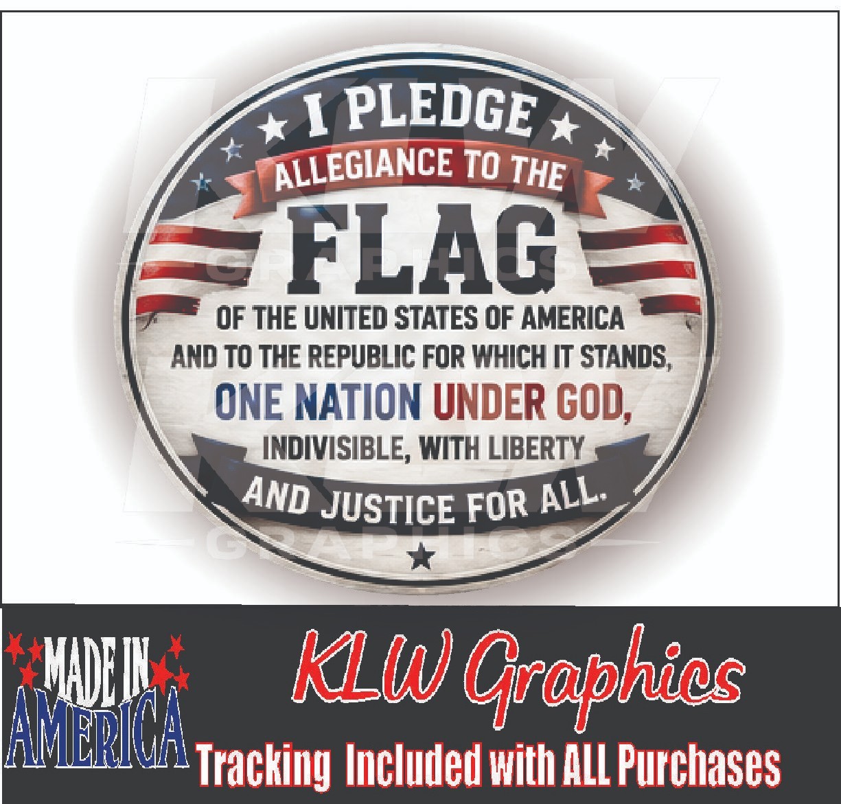 I Pledge Allegiance To The Flag Decal Sticker Patriotic USA American Vinyl Car