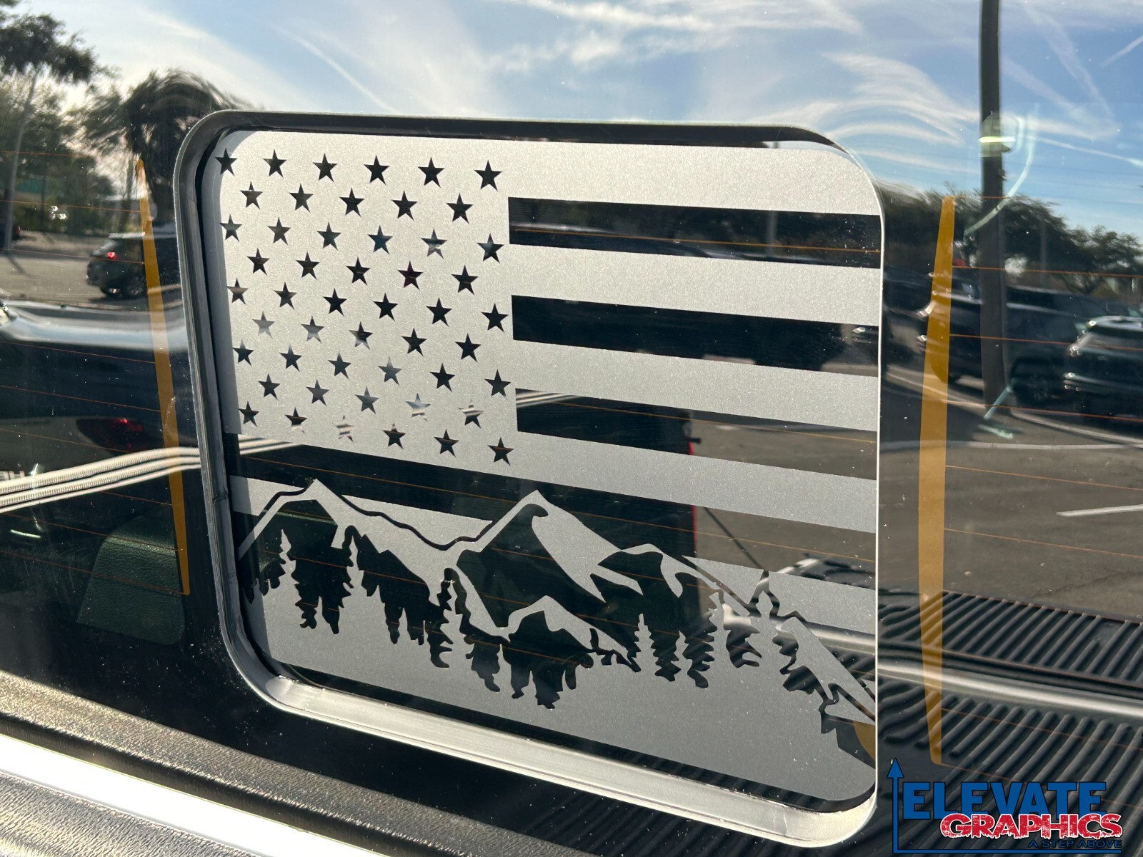 For Ford F150 Graphics Rear Window Flag Stickers Stripes Vinyl Decals 2009-2026