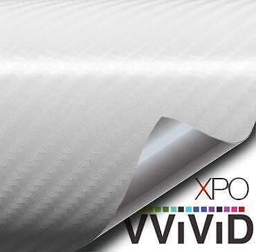 VVivid Xpo White True-R Carbon Fiber Vinyl Car Wrap Film | V175