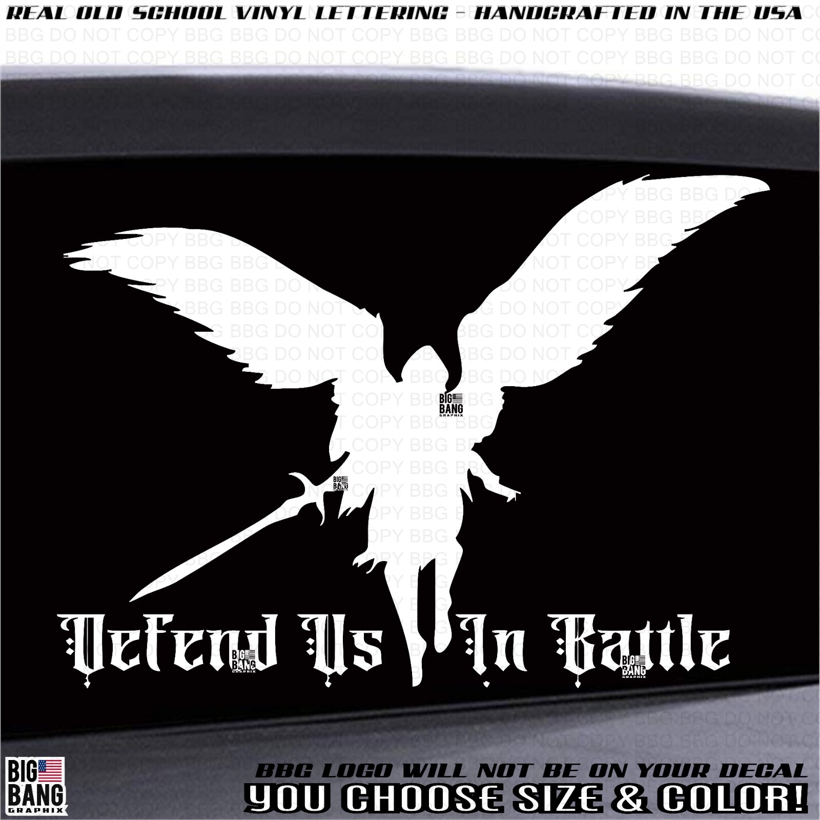 St. Michael Archangel Vinyl Decal Sticker DIE CUT Protect Us Car Truck Window