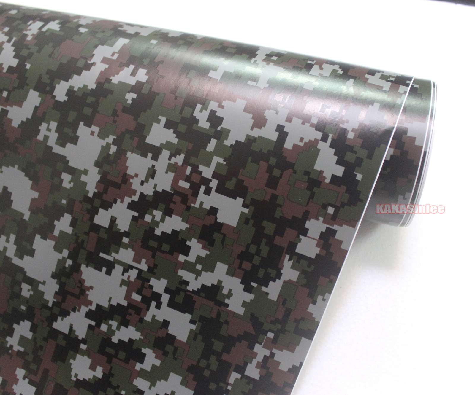Strip Stretch Camouflage Camo Car Digital Black Vinyl Wrap Sticker Air Free US