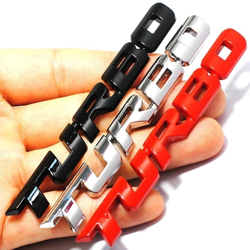 Car Sticker Turbocharged Turbo Metal Alloy 3D Badge Car Modification Accessories