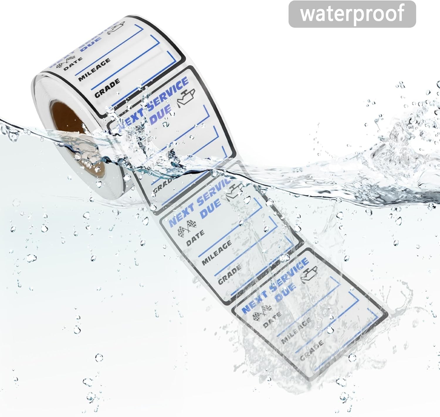 300PCS Car Oil Change Stickers for Windshield, Next Service Due Sticker,2″x2″