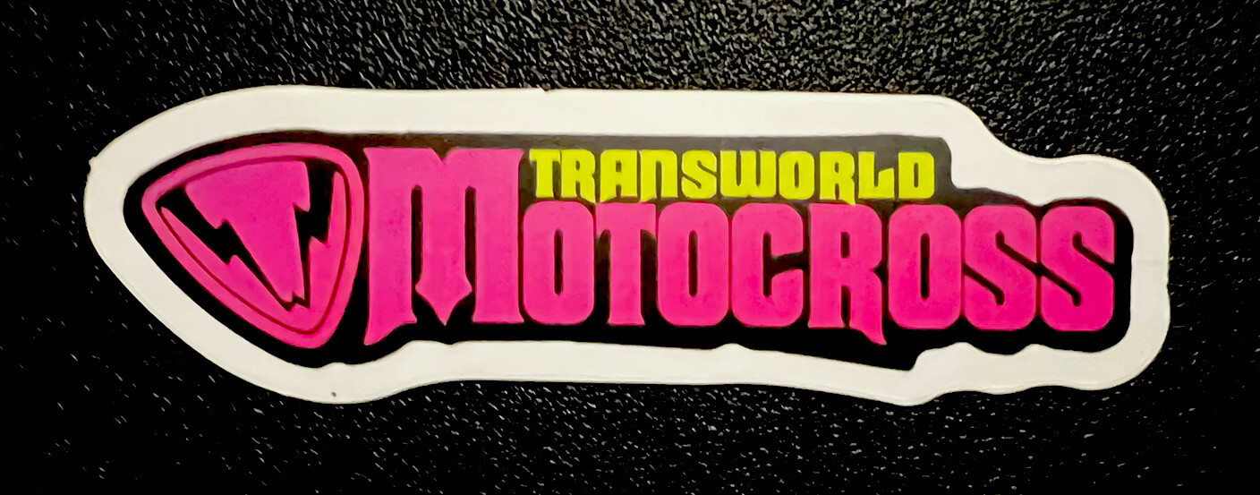 Transworld Motocross Magazine Sticker Matte Finish Approx Size 3”X 3/4”