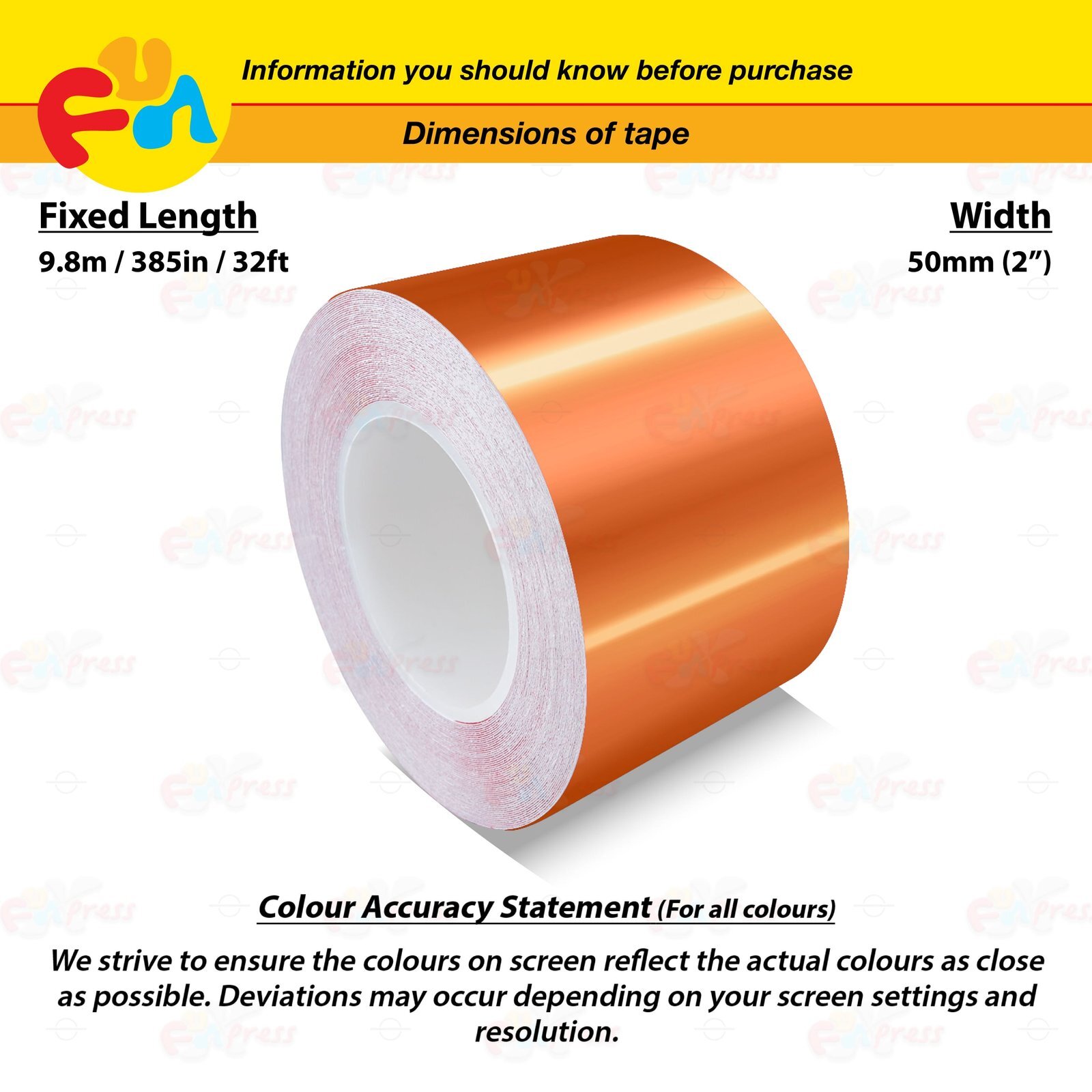 CHROME BURNT-ORANGE 2″ 50mm PIN STRIPE Car Model Streamline TAPE Vinyl Sticker
