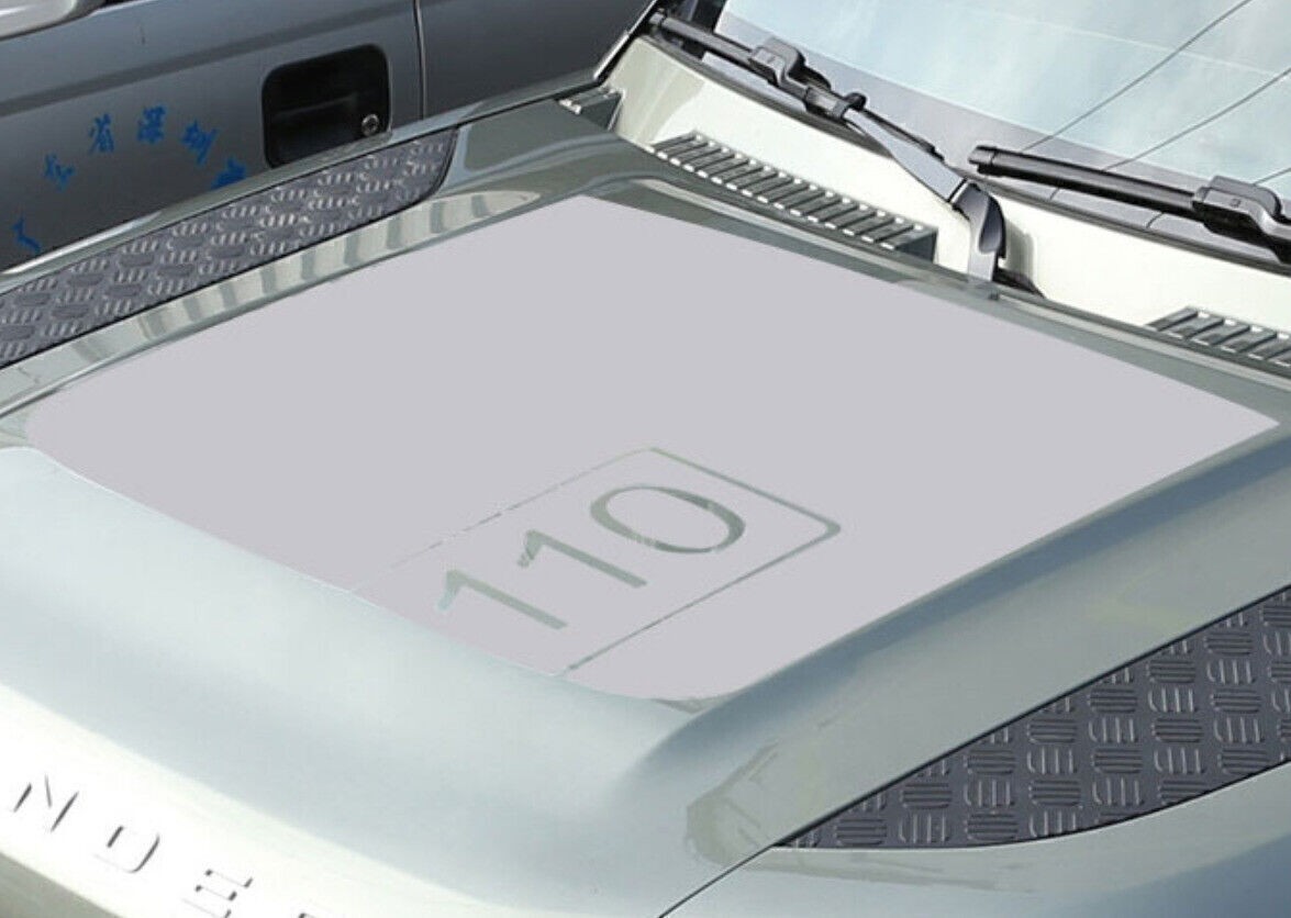 For Land Rover Defender 110 20-24 Silver Front Engine Hood Sticker Waterproof