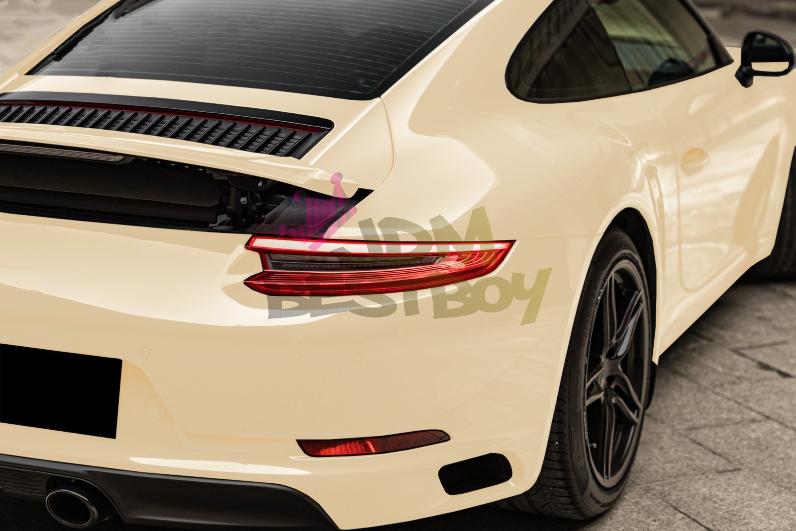 High Gloss Light Ivory Car Vinyl Wrap Sticker Decal Sheet Film DIY Air Release