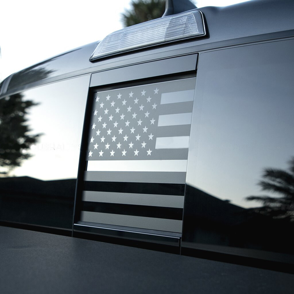 USA American Flag Rear Sliding WindowVinyl Decal Sticker Fits ANY Vehicle