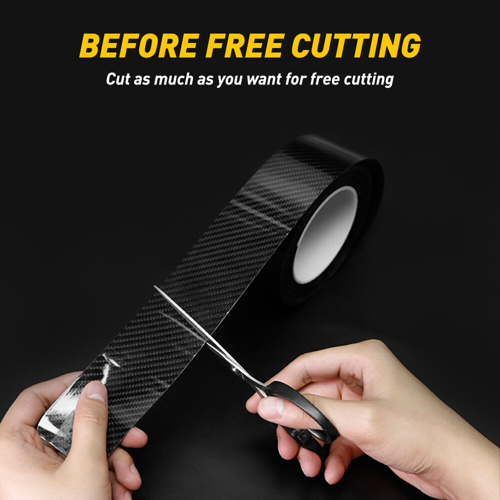 CARBON FIBER BLACK Roll Pinstriping Pin Stripe Car Motorcycle Tape Decal Sticker