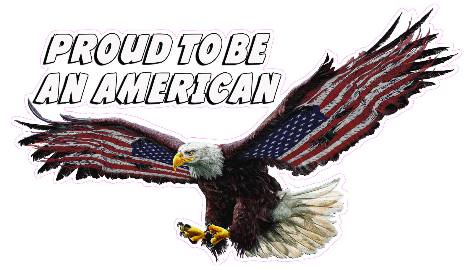Proud to be an American Decal 8″ x 4.5″