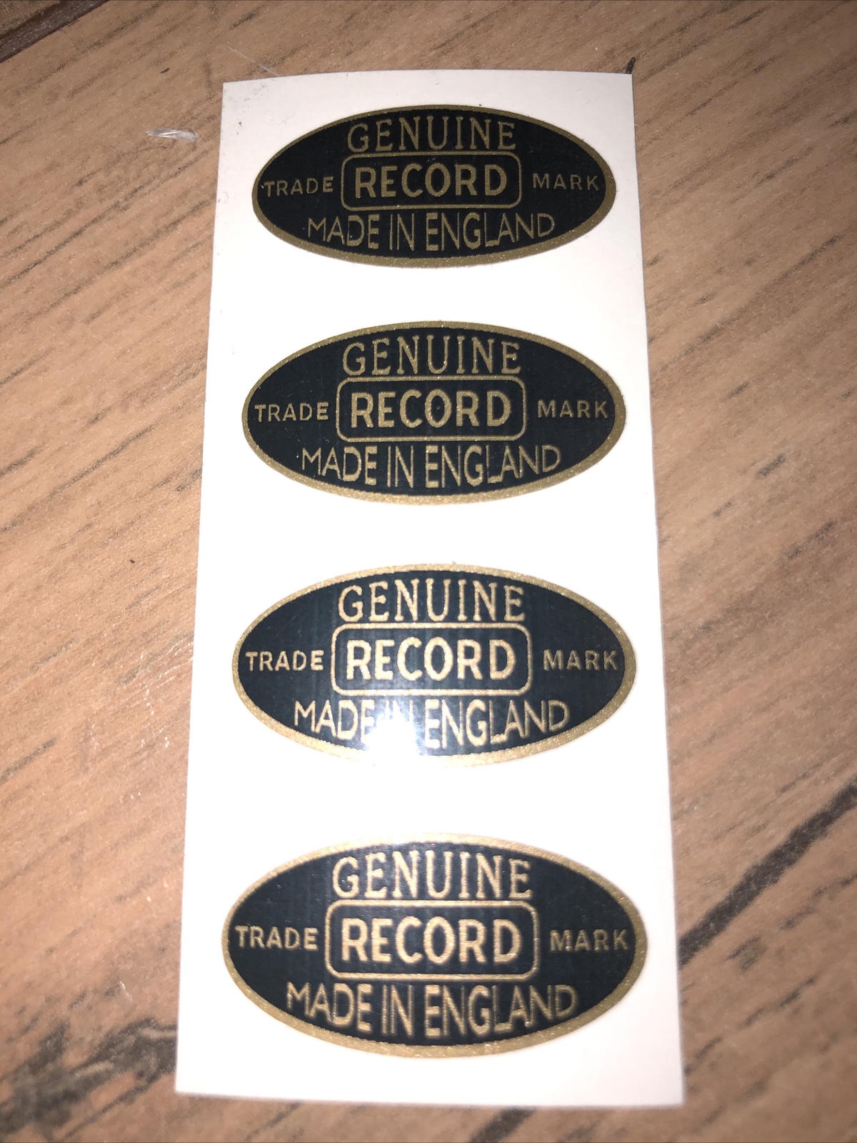 Record tools planes Made in England early trade mark navy & gold Type 1 decals 4
