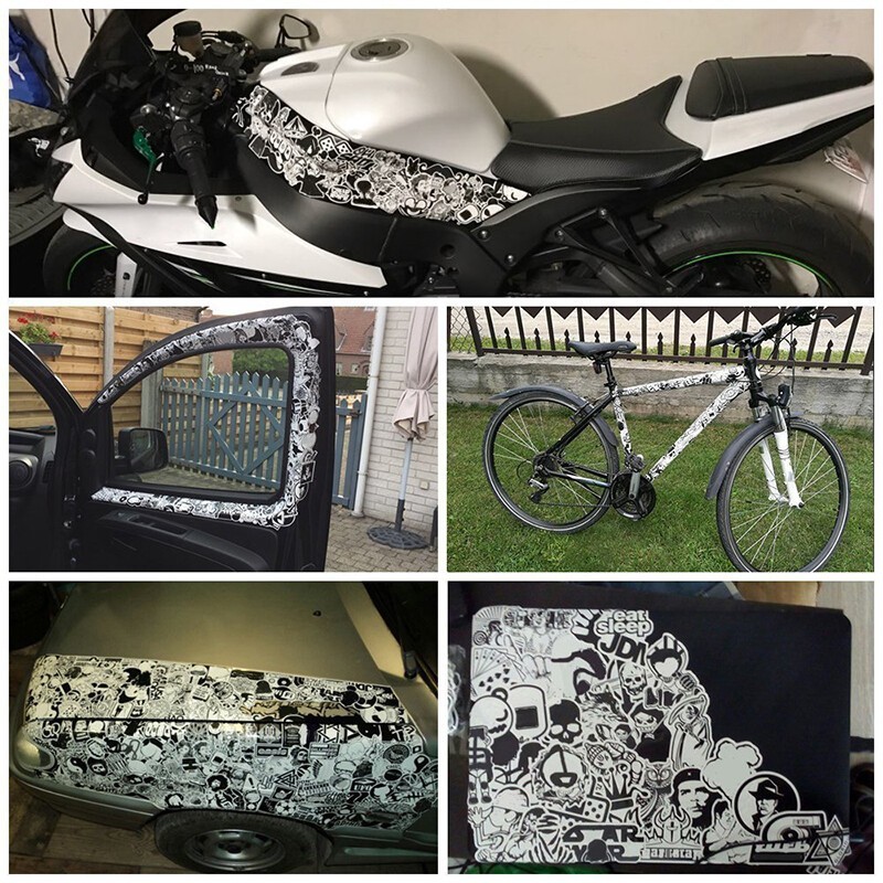 400 Random Stickers Bomb Decals Pack Car Skateboard Motorcycle Luggage Graphics