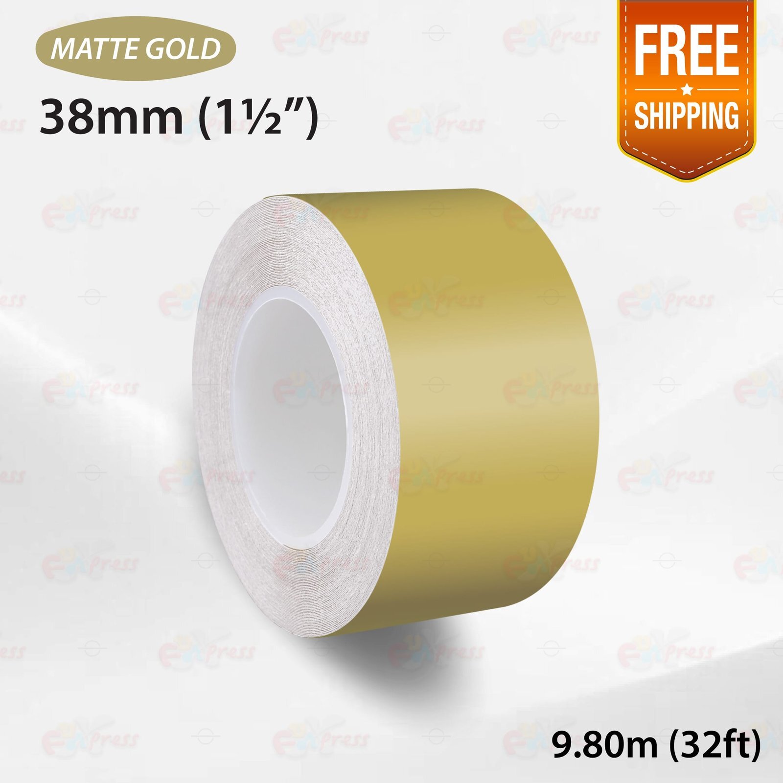 MATTE GOLD 1.5″ 38mm PIN STRIPE Car Model Streamline TAPE Decal Vinyl Sticker